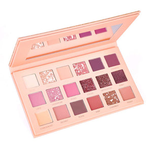 Beauty Eyeshadow Palette 18 Matte Shimmer Colors Long Lasting Perfect Mix Makeup Palette Powder Pink Shades Eye shadow Set